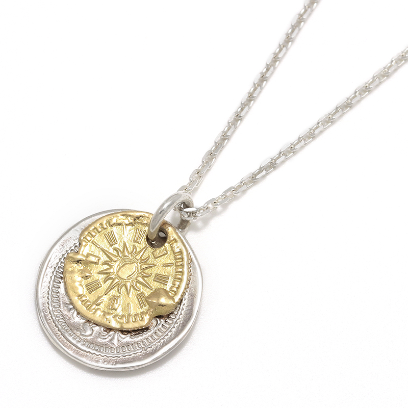 B.C. Coin Necklace / Hope Sun - Silver×K18Yellow Gold