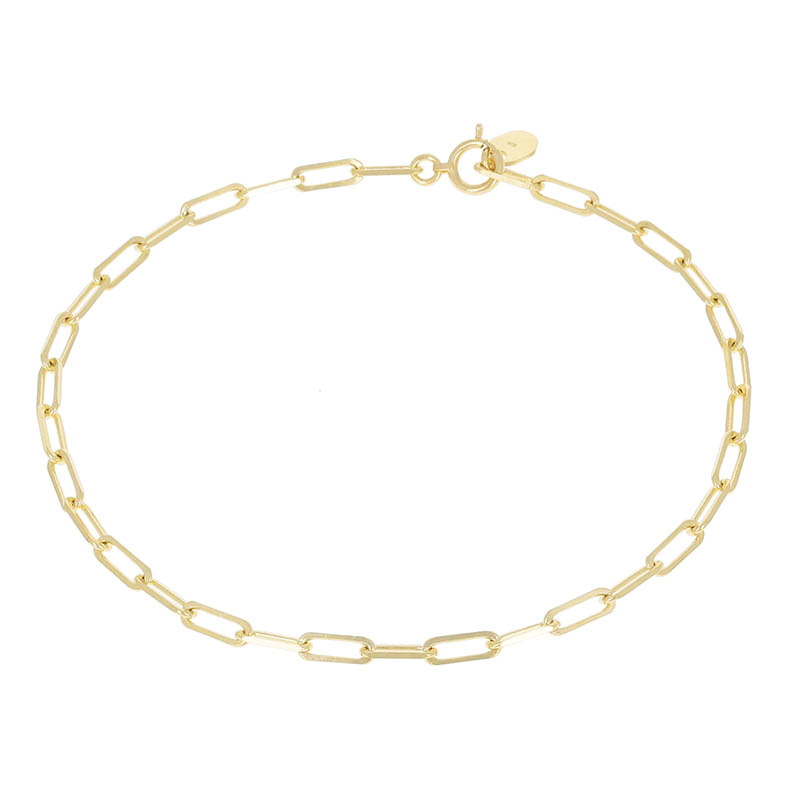 Plain Chain Bracelet - K18Yellow Gold