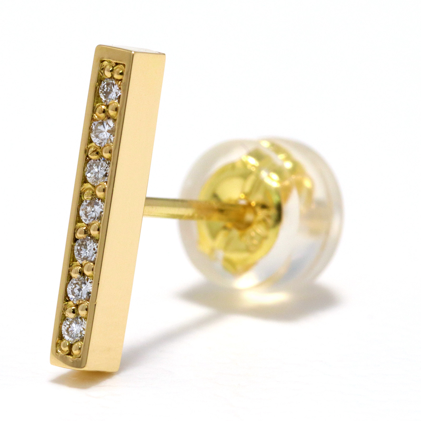 QUIET LINE PIERCE - K18Yellow Gold w/Diamond