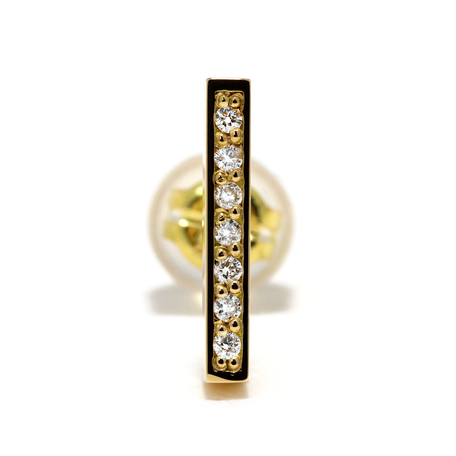 QUIET LINE PIERCE - K18Yellow Gold w/Diamond