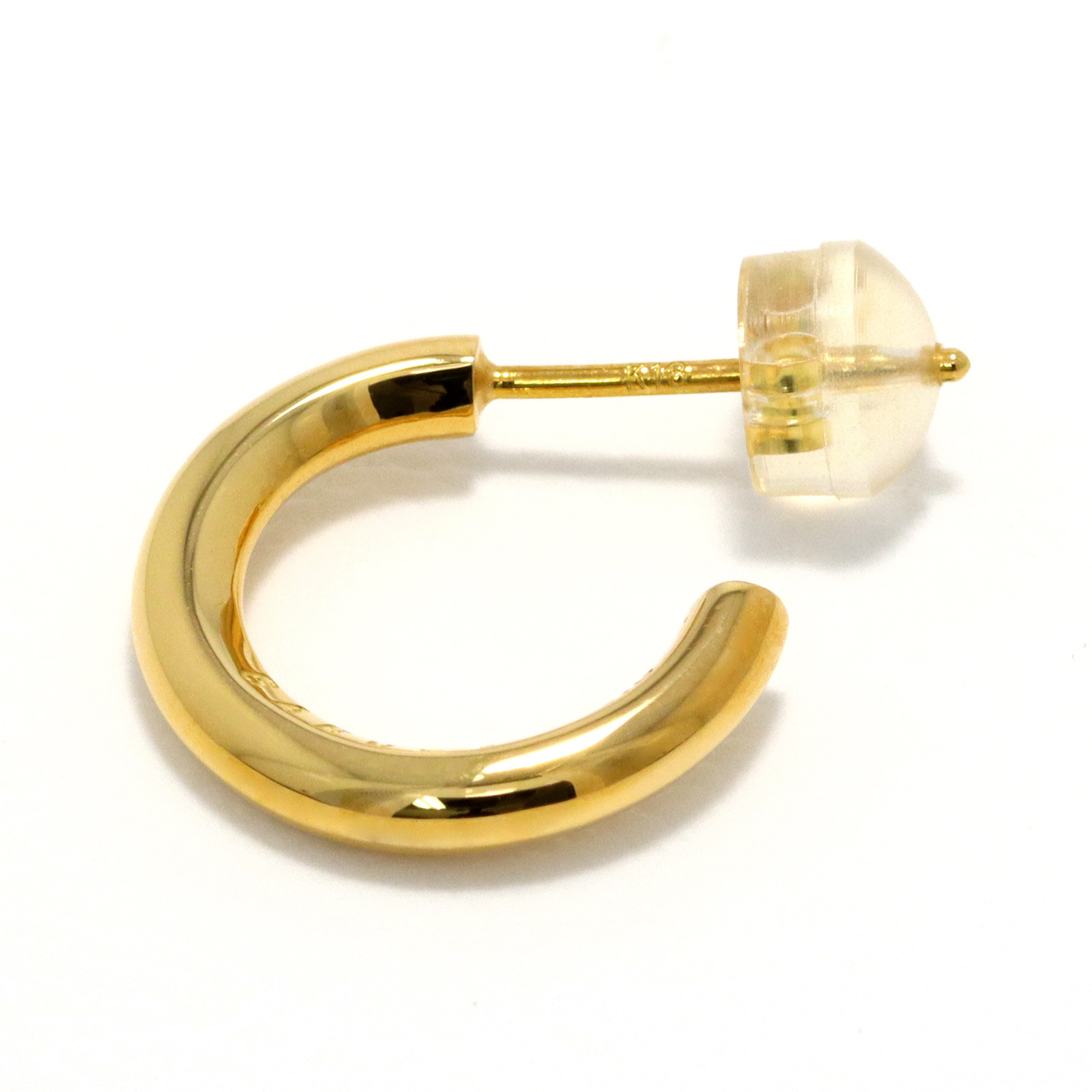 S.LINE HOOP PIERCE - K18Yellow Gold