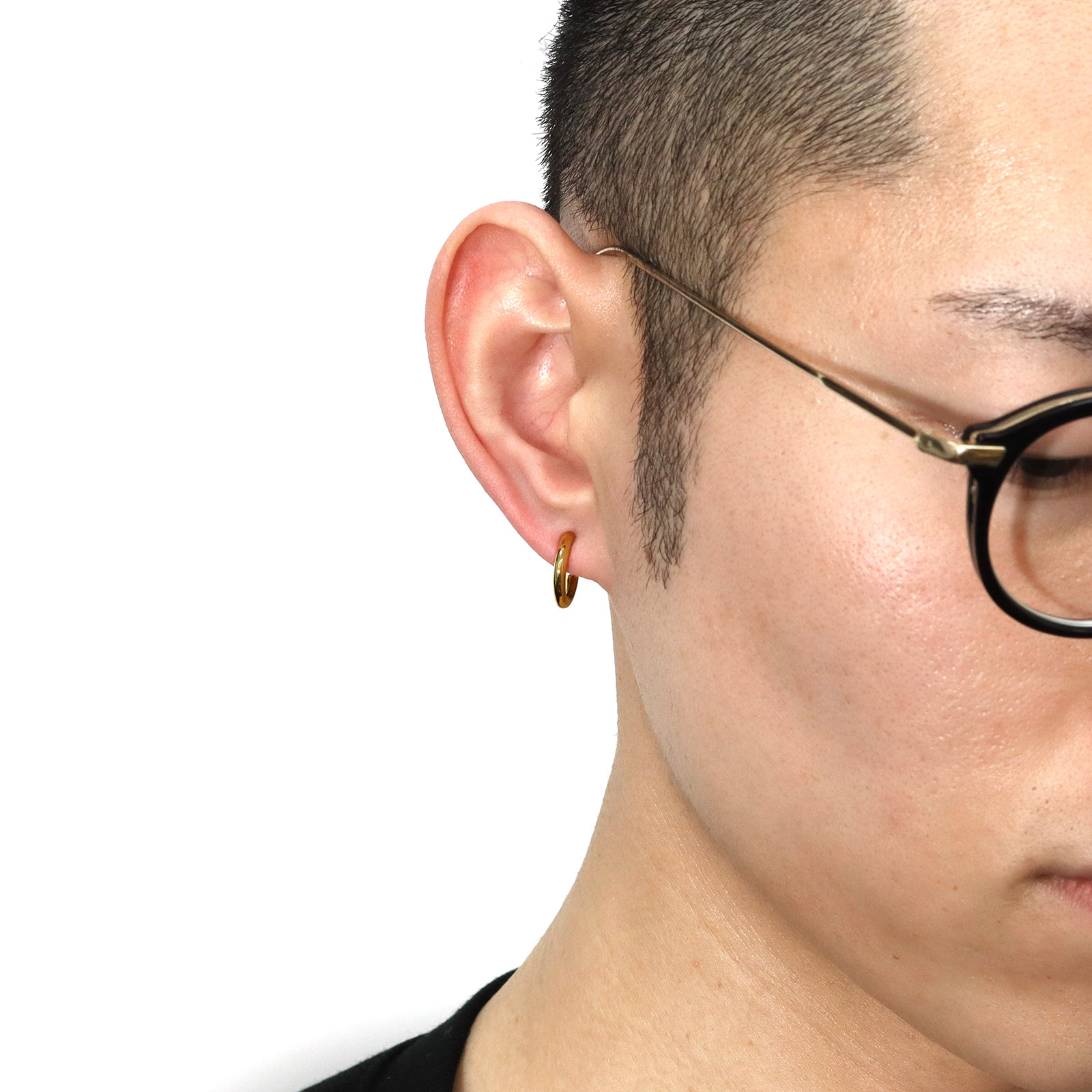 S.LINE HOOP PIERCE - K18Yellow Gold