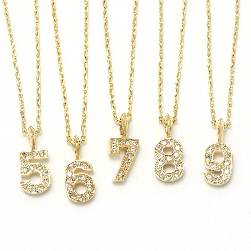 k18 ナンバー トップ ネックレス number top necklace 5 - ネックレス