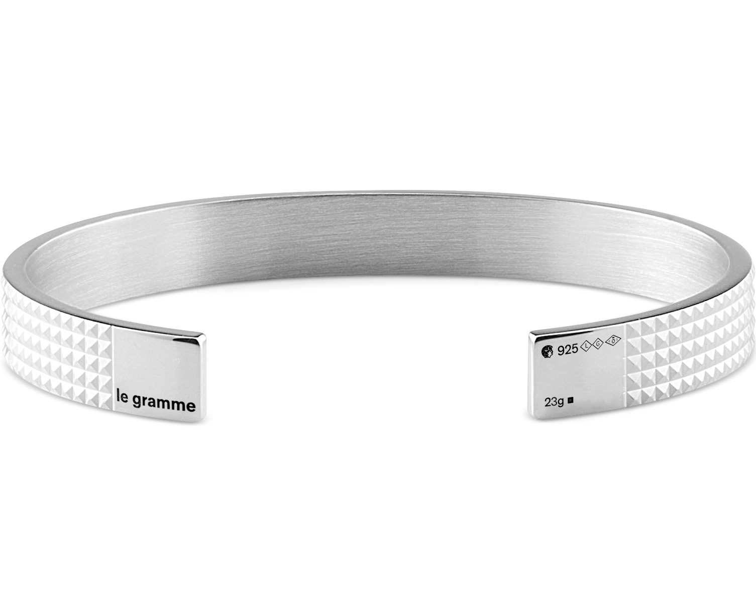 le gramme（ル・グラム） 23g pyramid guilloche bracelet（23g