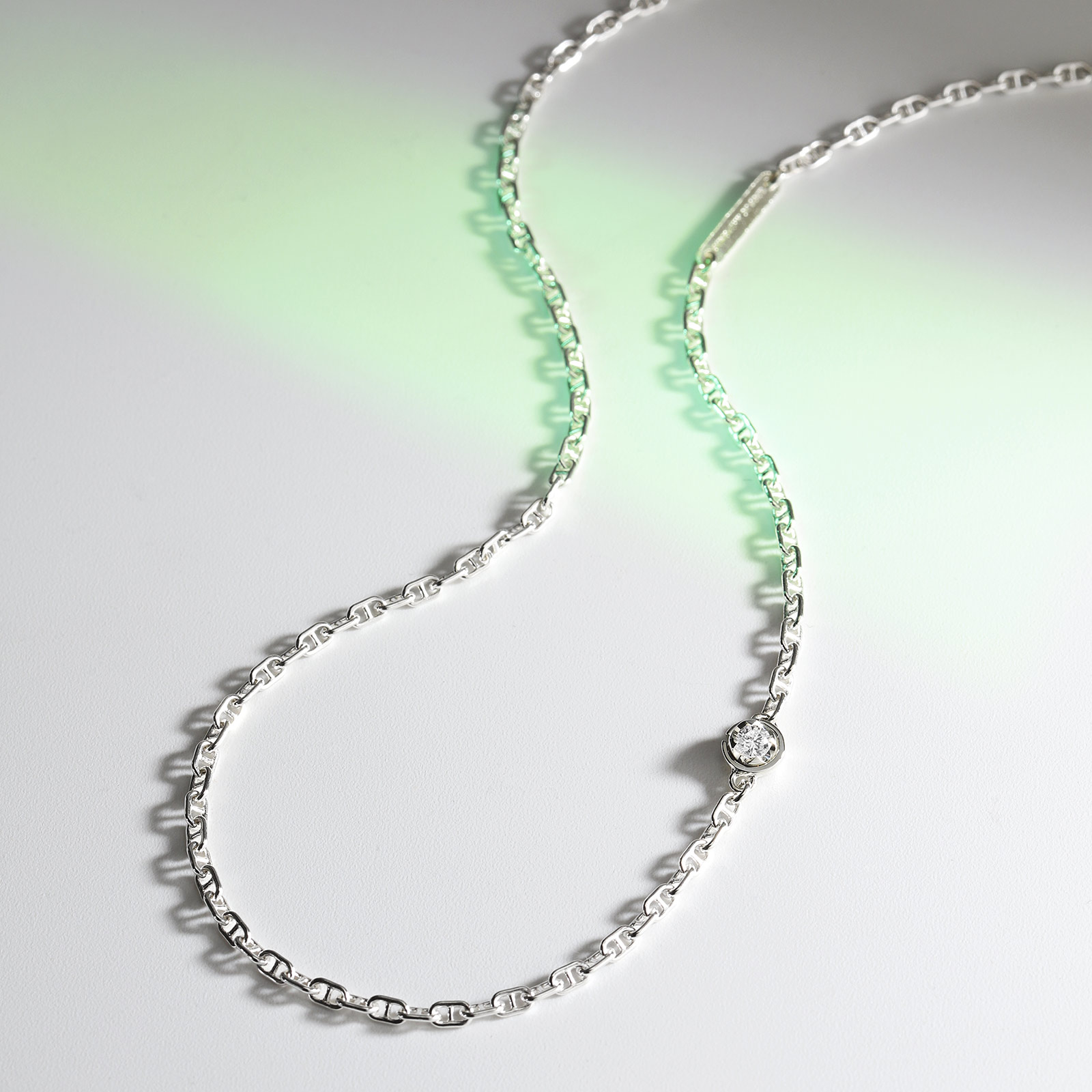 LG Diamond Chain Necklace - Silver