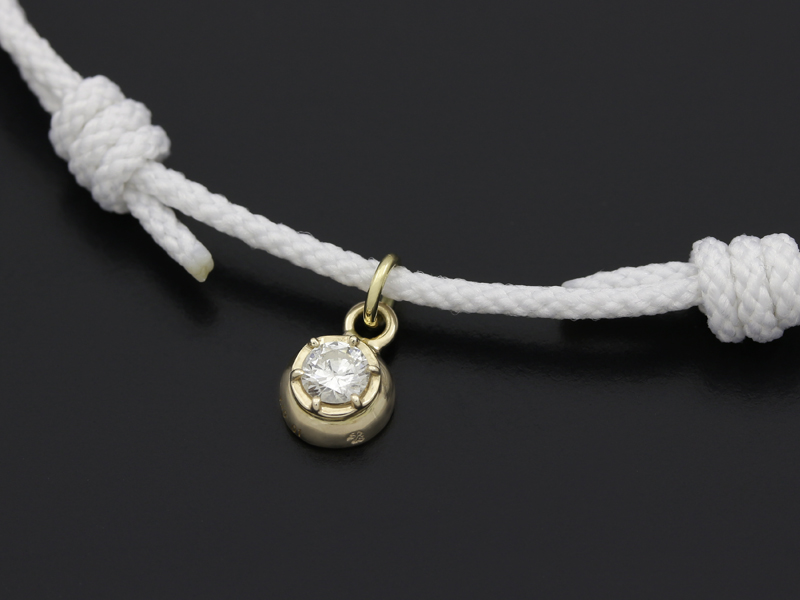 Sympathy Of Soul シンパシーオブソウル Peace Charm K10yellow Gold W Diamond For Cord Bracelet コードブレスレット専用ピースチャーム K10イエローゴールド W ダイヤモンド