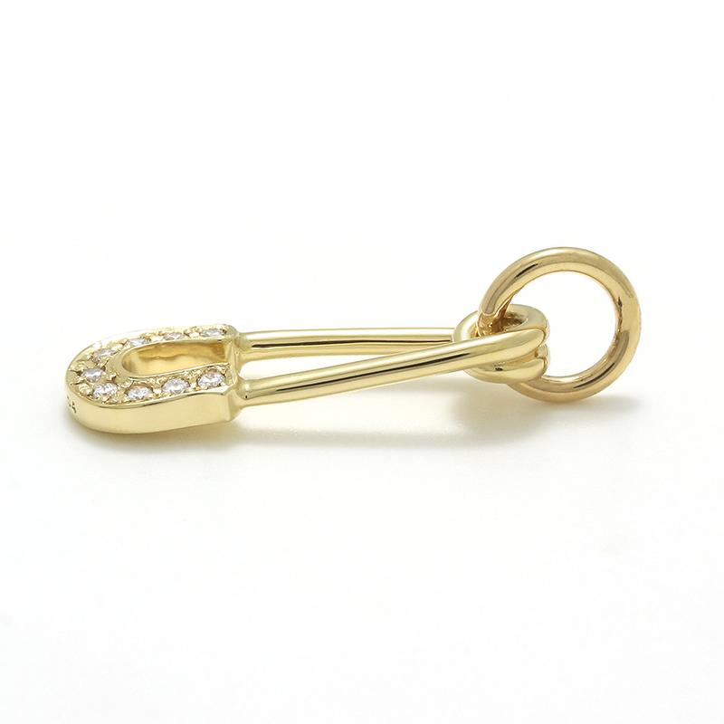 Safety Pin Charm - K18Yellow Gold w/Diamond（セーフティーピンチャーム - K18イエローゴールド  w/ダイヤモンド）　SYMPATHY OF SOUL（シンパシーオブソウル）
