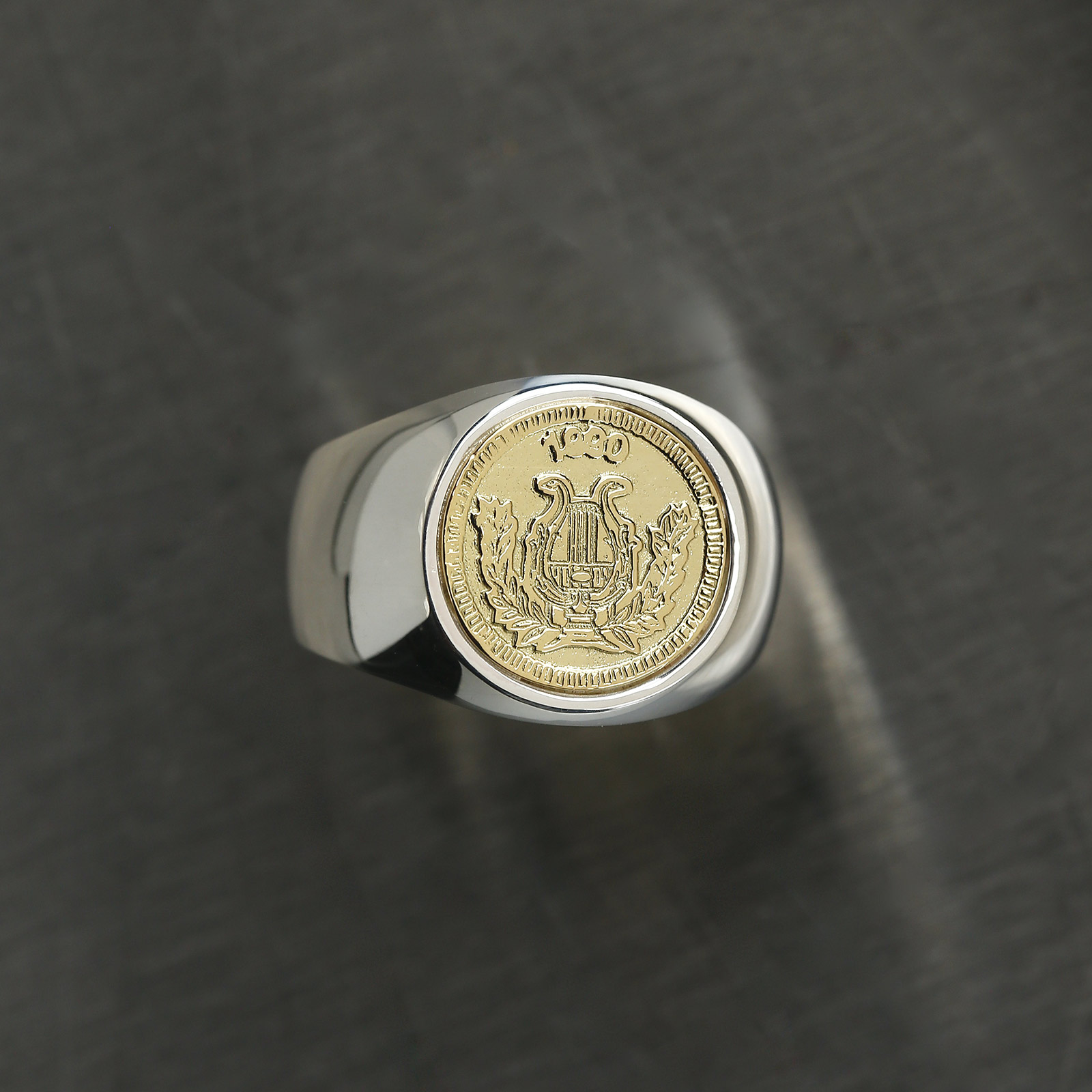 SYMPATHY OF SOUL（シンパシーオブソウル） Classic Coin Ring / Good Luck - Silver×K18Yellow  Gold（クラシックコインリング / グッドラック - シルバー×K18イエローゴールド）