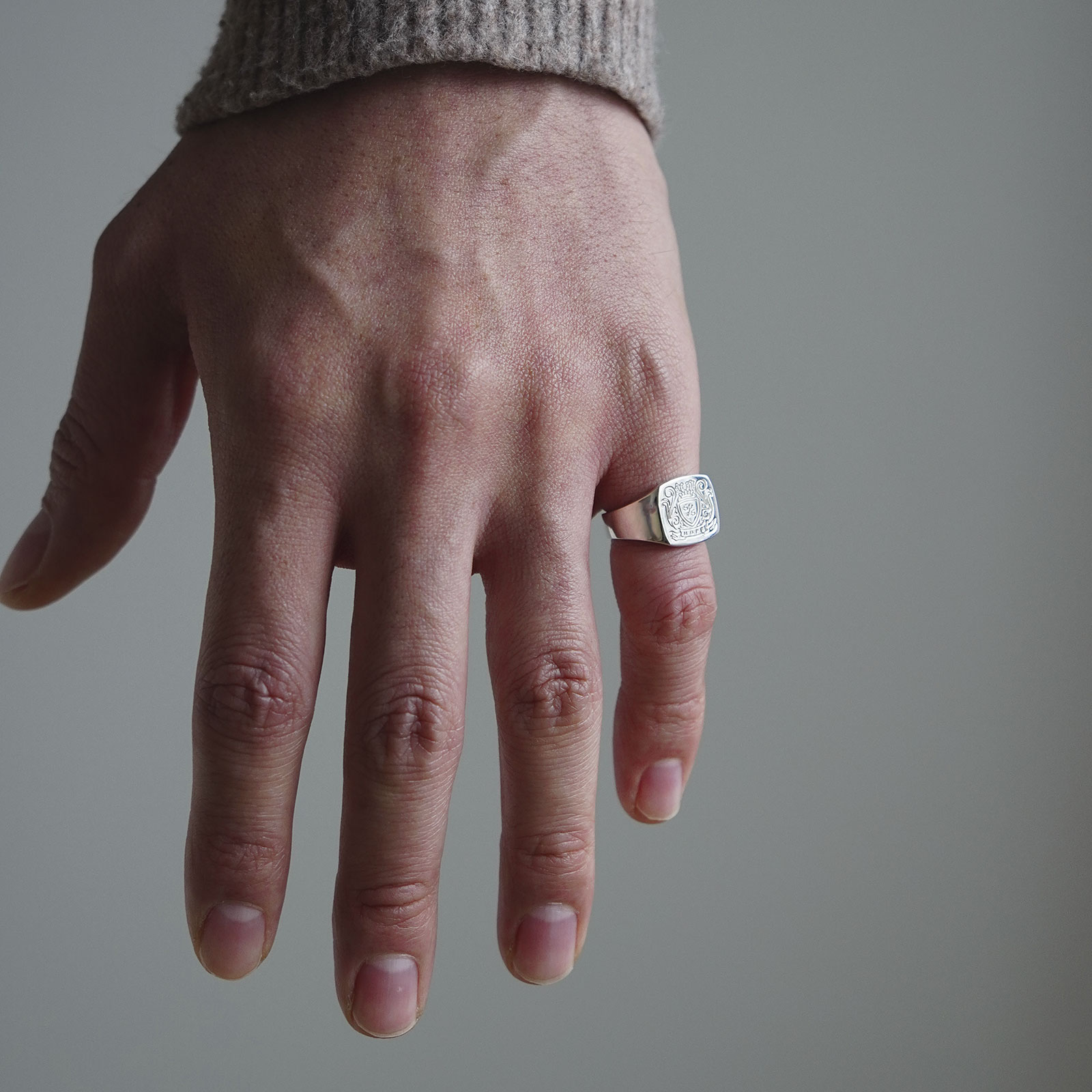 Large Signet Ring - Silver