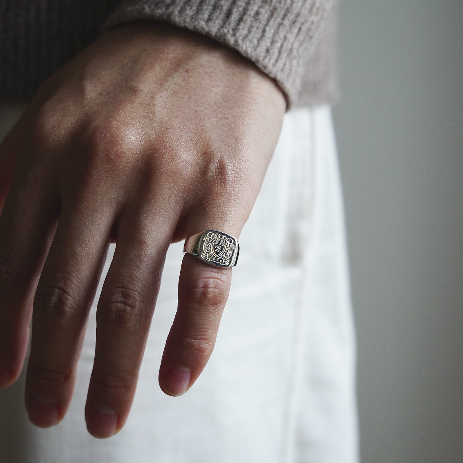 Large Signet Ring - Silver