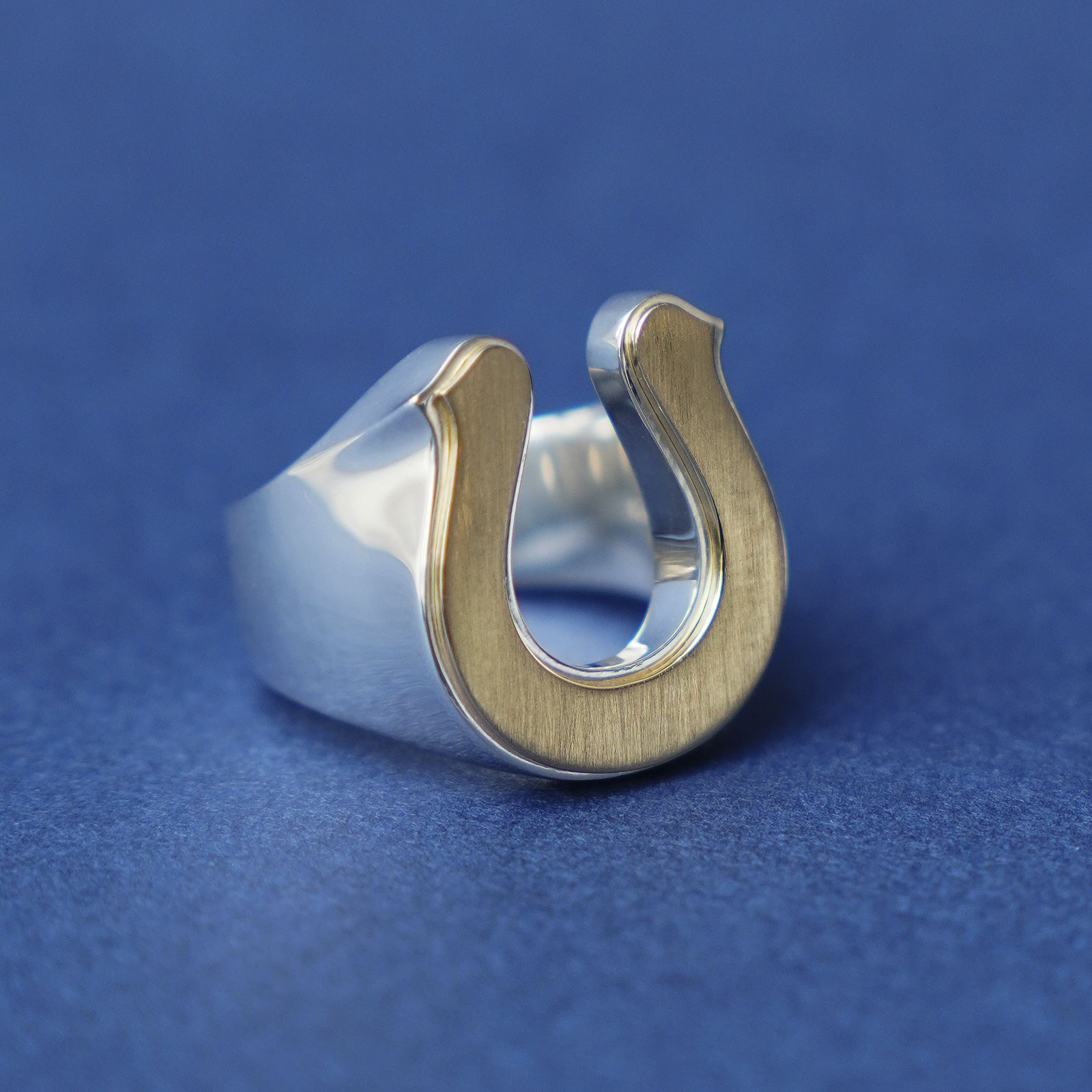 Small Horseshoe Ring - Silver×K18 Yellow Gold