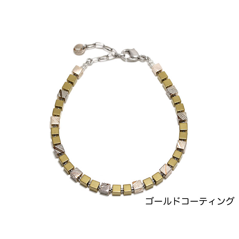 Suman Dhakhwa（スーマンダックワ） MOKUME Cube Beads Bracelet