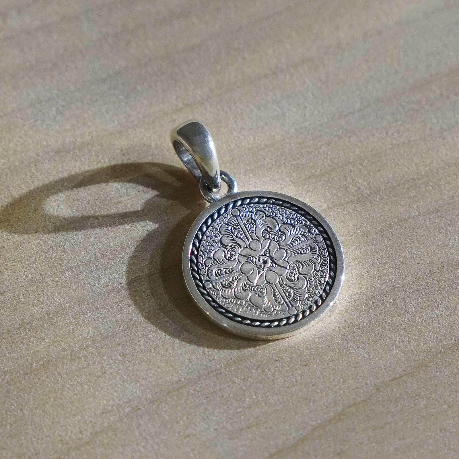 Double Dorje Coin Pendant