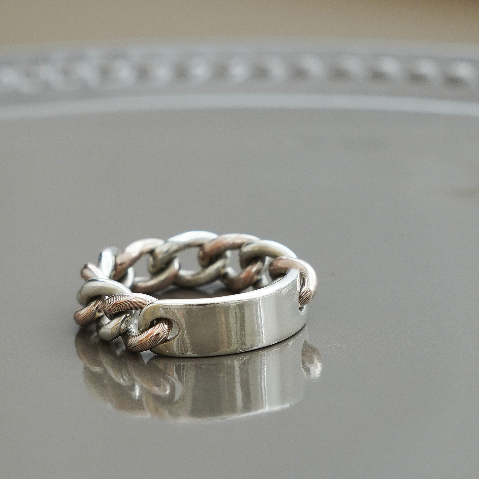 KIHEI Chain Ring MOKUME×Silver