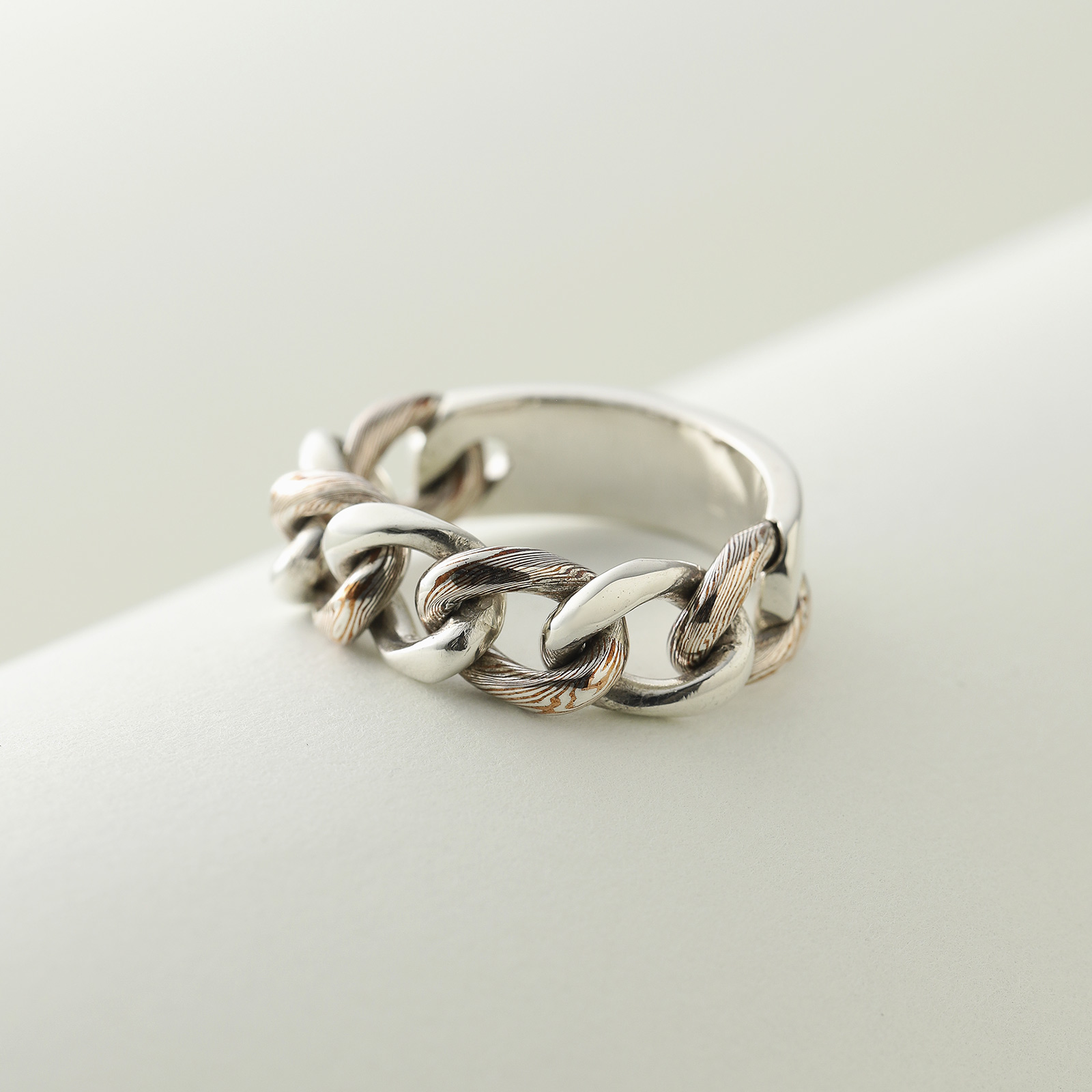 KIHEI Chain Ring MOKUME×Silver