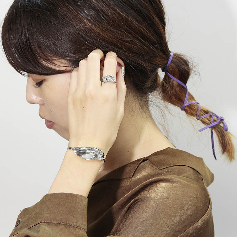 Flutter Bangle - Silver