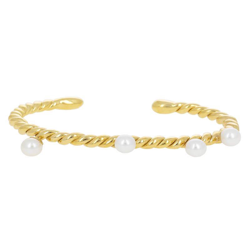 Twist Bangle w/Pearl