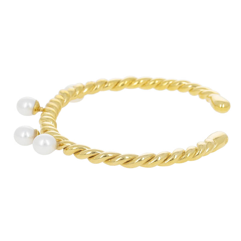 Twist Bangle w/Pearl