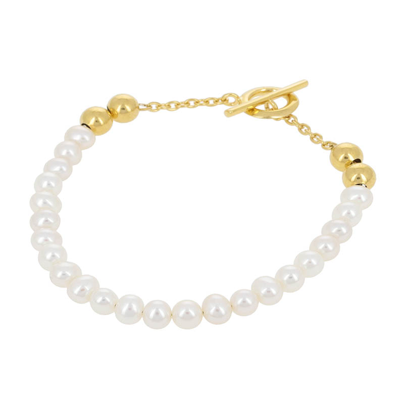 Pearl Beads T-bar Bracelet