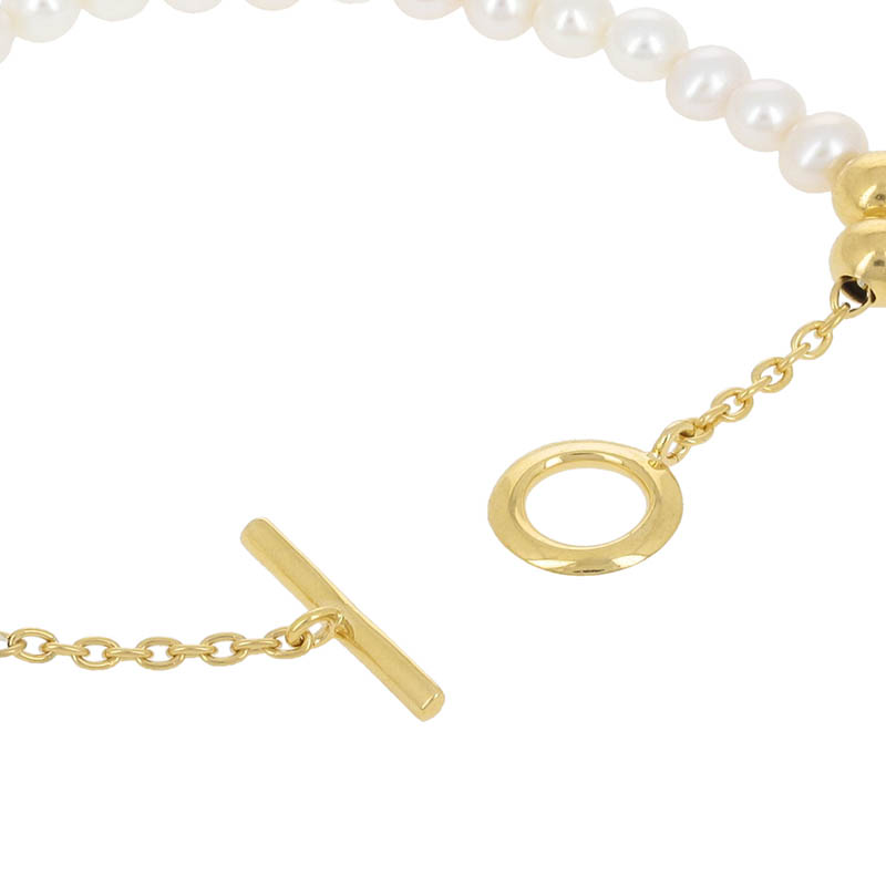 Pearl Beads T-bar Bracelet