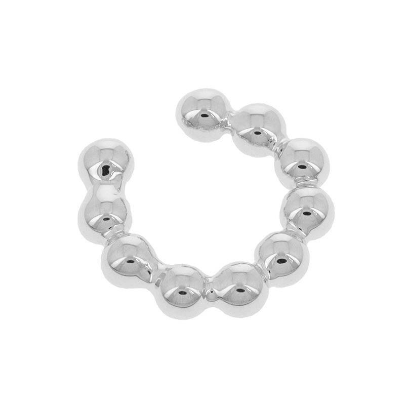 Bubble Link Ear Cuff Small - Silver